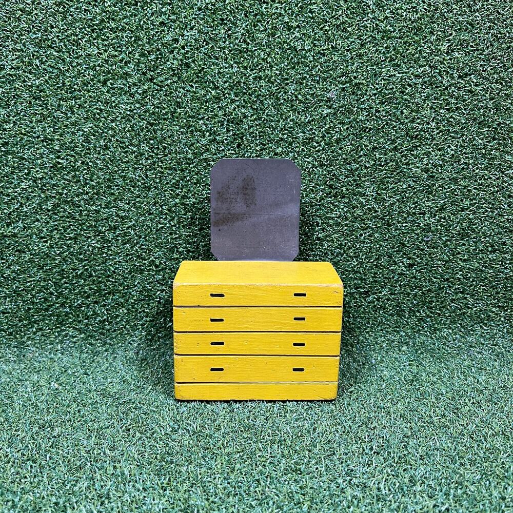 Vintage Yellow Miniature Chest of Drawer Set Dollhouse Furniture